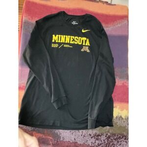Nike Minnesota Golden Gophers Dri-FIT Long Sleeve Shirt Mens XXL Black Yellow